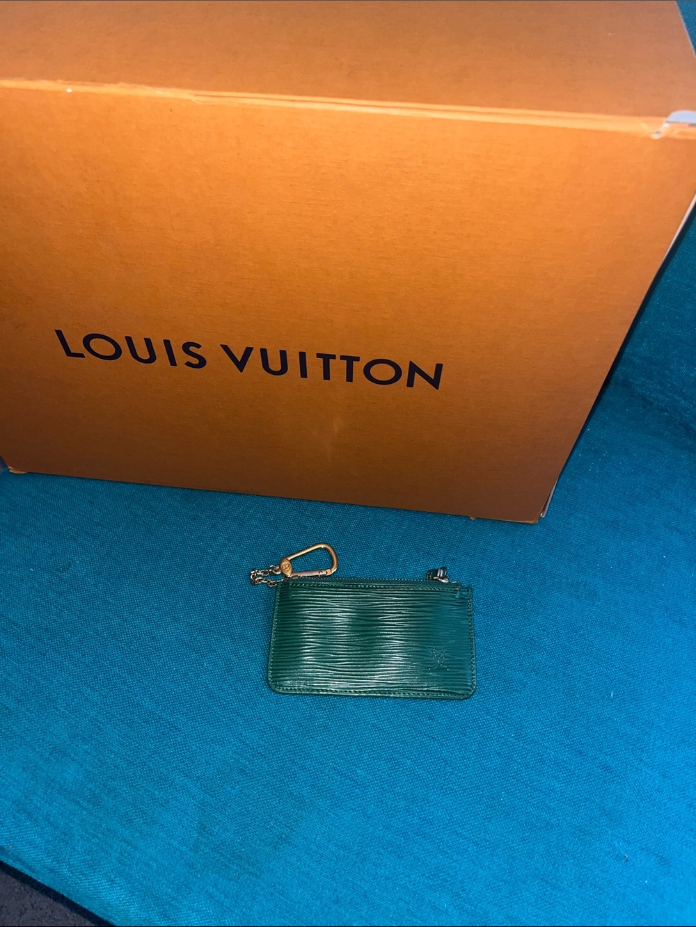 Louis Vuitton Green Epi Leather Key & Card Holder with Gold Hardware